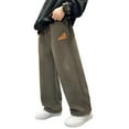 thumbnail image 1 of IVEYRTF Boys Corduroy Pants Straight Leg Casual Sports Fall Winter Fleece-Lined Comfortable Loose Trousers Kids Everyday Wear Pants(Coffee,14-15 Years), 1 of 9