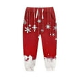 thumbnail image 1 of IVEYRTF Children's Christmas Pattern Pants Elastic Waistband with Drawstring and Pockets Thickened Casual Sports Sweatpants Trousers for Kids 2-13 Years(Multicolor,7-8 Years), 1 of 3