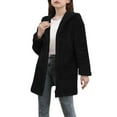 thumbnail image 1 of IVEYRTF Childrens Girls Solid Color Hooded Cardigan Long Sleeve Jacket with Pockets Soft Breathable Casual Outerwear for Everyday Play and Outdoor Activities(Black,9 Years), 1 of 8
