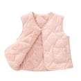 thumbnail image 1 of IVEYRTF Childrens Sleeveless Vests Warm Zipper or Button Pockets Casual Layering Piece Fall Winter Kids Outerwear Tops Unisex Toddler Youth Everyday Wear(Pink#1,11-12 Years), 1 of 9