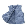 thumbnail image 1 of IVEYRTF Childrens Sleeveless Vests Warm Zipper or Button Pockets Casual Layering Piece Fall Winter Kids Outerwear Tops Unisex Toddler Youth Everyday Wear(Blue#1,9-10 Years), 1 of 7