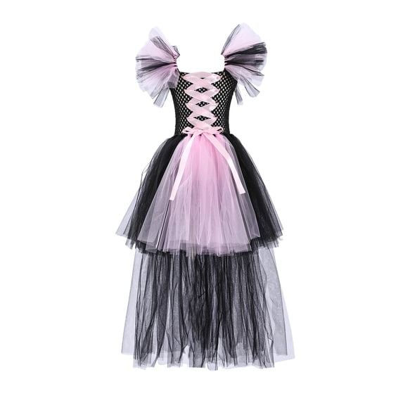 IVEYRTF Girls Dress Kids Mesh Princess Dress Kids Halloween Role Play and Party Dress Up Dress