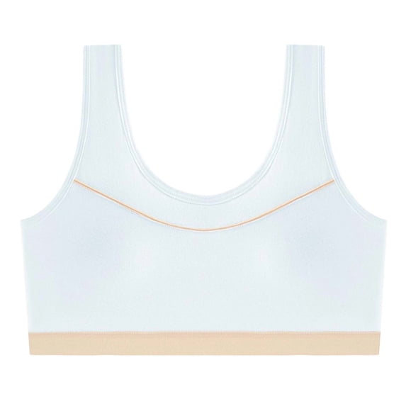 IVEYRTF Girls First Training Bra Breathable Comfort Light Support School Activities Wire Free Design Bralette Starter Undergarment(Green,12-13 Years)