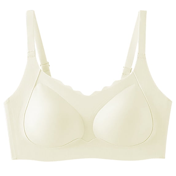 IVEYRTF Girls Lightweight Training Bra Breathable Design School Daily Wear Comfort Fit Wire Free Light Support Starter Bra(Beige,12 Years)