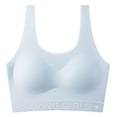 thumbnail image 1 of IVEYRTF Girls Lightweight Training Bra Breathable Design School Daily Wear Comfort Fit Wire Free Light Support Starter Bra(Blue#1,14 Years), 1 of 9