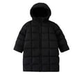 thumbnail image 1 of IVEYRTF Girls Long Hooded Puffer Coat Knee Length Winter Jacket Thick Warm Outerwear for Kids Childrens Clothing Winter Apparel Cold Weather(Black,7-8 Years), 1 of 6