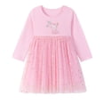 thumbnail image 1 of IVEYRTF Girls Long Sleeve Round Neck Princess Dress for Children Fashionable Play Dress for Daily Wear Travel Holiday Birthday Party Outfits(Pink#2,2 years), 1 of 6