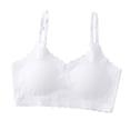 thumbnail image 1 of IVEYRTF Girls Seamless One Piece Training Bra Wire Free Lightweight Everyday Wear Growing Teens Comfort Fit Starter Undergarment(White,11-13 Years), 1 of 2