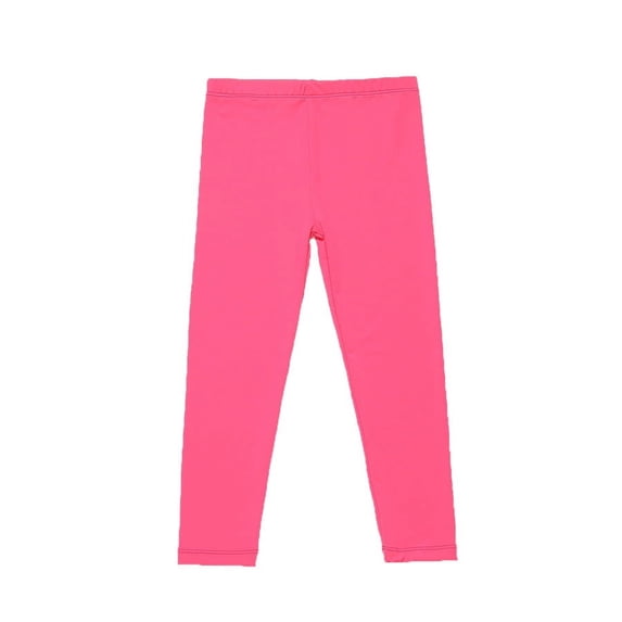IVEYRTF Girls Solid Color Ankle-Length Joggers Thin Stretch Fall Spring Casual Soft Home Leggings for Everyday Wear(Hot Pink,3 Years)