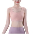 thumbnail image 1 of IVEYRTF Girls Sports Bra Light Support Shock Control Breathable Design School Activities Comfort Fit Wire Free Athletic Undergarment(Hot Pink,14-15 Years), 1 of 7