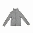 thumbnail image 1 of IVEYRTF Girls Sweater Double Zipper High Neck Knitted Cardigan Soft Fleece-Lined Fall Winter Cozy Casual Coat Style Sweater Outerwear for Kids 1-13 Years(Gray,8 Years), 1 of 3