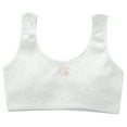 thumbnail image 1 of IVEYRTF Girls Training Bra Lightweight Breathable School Daily Wear Comfort Fit Wire Free Design Bralette Starter Bra(Gray,5-6 Years), 1 of 3