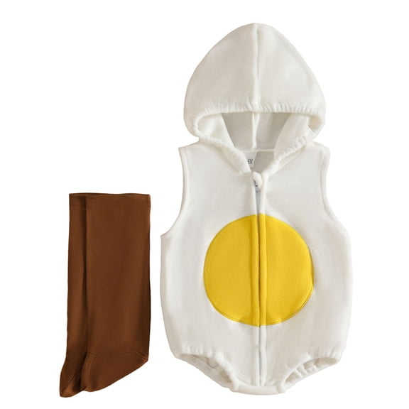 IVEYRTF Infants Toddlers Sleeveless Hooded Romper and Socks Set Cute Print Winter Plush Fleece-Lined 2-Piece Outfit for Kids 1-18 Months(Multicolor#4,0-3 Months)