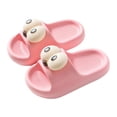 thumbnail image 1 of IVEYRTF Kids Cute Big Eye Print Slippers Soft Sole Non Slip Indoor Outdoor Shoes for Home Use and Bathroom Comfortable Casual Footwear for Daily Activities Footwear(Pink,5.5-7.5 Years), 1 of 3