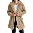 thumbnail image 1 of IVEYRTF Kids Fashion Faux Fleece Hooded Cardigan Long Sleeve Button Up Jacket Cozy Soft Outerwear for Boys and Girls Solid Color Casual Fall Winter Wear(Khaki,14 Years), 1 of 5