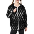 thumbnail image 1 of IVEYRTF Kids Fashion Long Sleeve Top Fashion Zipper Casual Outerwear Jacket with Pockets Comfortable sweatshirts for Everyday Wear Boys Girls(Black#3,9-10 Years), 1 of 6