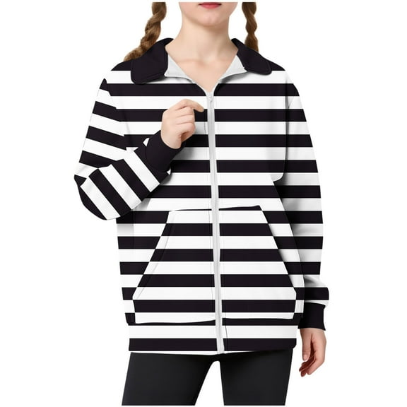 IVEYRTF Kids Fashion Long Sleeve Top Fashion Zipper Casual Outerwear Jacket with Pockets Comfortable sweatshirts for Everyday Wear Boys Girls(Gray#1,5-6 Years)