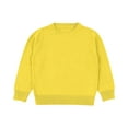 thumbnail image 1 of IVEYRTF Kids Fleece Pullover Top Soft Warm Casual Wear Long Sleeve Crewneck Sweater for Boys Girls Toddler Children Outerwear Winter Fall Cozy Daily Playwear Holiday(Yellow#2,3-4 Years), 1 of 5