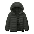 thumbnail image 1 of IVEYRTF Kids Lightweight Puffer Hooded Jacket for Boys and Girls Short Winter Coat Warm Quilted Outerwear for Children Cold Weather Apparel(Dark Gray,4-5 Years), 1 of 6