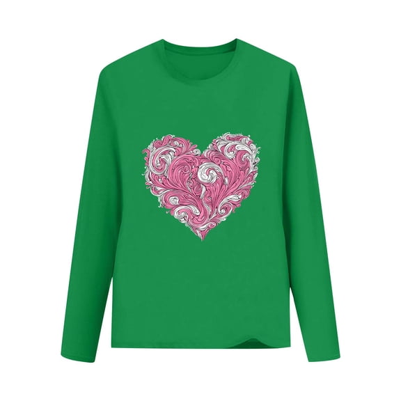 IVEYRTF Kids Print Long Sleeve Round Neck Pullover Top Casual Shirt for Boys and Girls Comfortable Spring Summer Wear Soft Top(Green,11-12 Years)