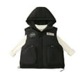 thumbnail image 1 of IVEYRTF Kids Sleeveless Vests Puffer Jacket Winter Warm Coat for Boys Girls Children Lightweight Cold Weather Outerwear Sleeveless Top with Pockets(Black,3-4 Years), 1 of 7