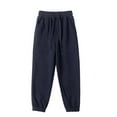 thumbnail image 1 of IVEYRTF Kids Solid Color Jogger Pants Breathable Knit Fashion Casual Comfortable Fit Everyday Active Trousers(Navy,6-7 Years), 1 of 7