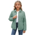 thumbnail image 1 of IVEYRTF Kids Winter Hooded Coat Long Sleeve Zipper Jacket Soft Breathable Fabric Casual Outerwear for Toddler Boys Girls Solid Color Print Fashion Tops(Green,7-8 Years), 1 of 9