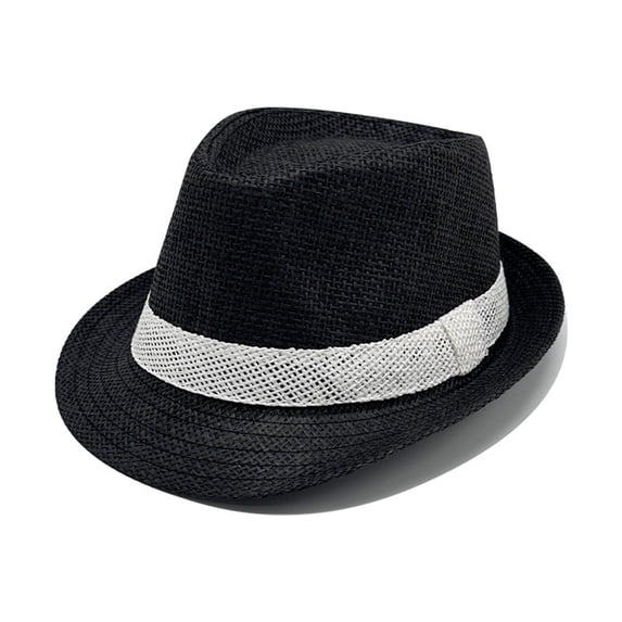 IVEYRTF Men's Summer Cowboy Hat Embossed with Wide Brim Breathable Lightweight for Beach Outdoor Activities Sun Hat