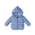 thumbnail image 1 of IVEYRTF Toddler Kids Boys Girls Winter Fleece Padded Jacket Hooded Zip Up Coat Warm Outwear Cute Ears for Fall Winter Clothes Soft Lined Breathable Comfortable(Blue#1,2 Years), 1 of 6
