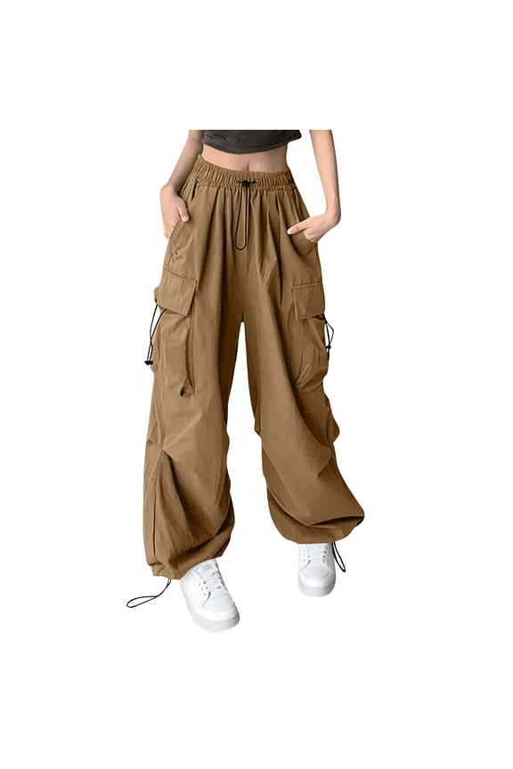 Women Plus Size High Waist Yoga Running Workout Trousers Athletic Leggings for Women Stretchy Comfortable Soft Pants Dance Versatile(Brown,L)