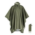 thumbnail image 1 of IVEYRTF Women's Full Raincoat Solid Color for Outdoor Hiking Rainy Weather with Hood Waterproof Comfort Fit Rainwear(Army Green,Free Size), 1 of 2
