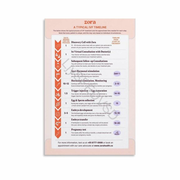 IVF Process Cycle Infographic Poster Fertility Educational Wall Art (31) Canvas for Bedroom Living Room Decor poster