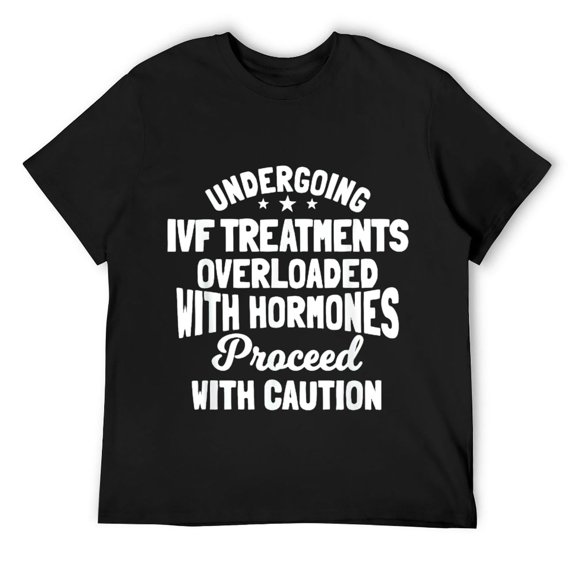 IVF Treatment Hormones In Vitro Fertilisation Fertility T-Shirt Black