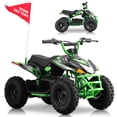 thumbnail image 1 of IVFJFV Electric 4 Wheeler with Dual Speed 10-15MPH, 12AH Battery,36V High Power Off-Road Four Wheeler with 500W Motor,Front & Rear Shock Absorbers, Disc Brake, LED Headlight, Safety Flag,Green, 1 of 8