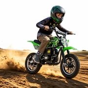 IVFJFV Gas Dirt Bike for Tweens,39CC Off-Road Dirt Bike, Gas Powered 4-Stroke Pocket Bike, Easy Assembly,GREEN