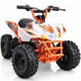 thumbnail image 1 of IVFJFV Powered 4 Wheeler,500W Electric 4 Wheeler with Dual Speed Adjustment,36V Four Wheeler Max 15 MPH, Front & Rear Shock Absorbers, All-Terrain Tires and Safety Disc Brake,ORANGE, 1 of 8