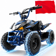 IVFJFV Off Road Electric Four Wheeler, Battery Powered Four Wheele with 12AH Battery & Dual Speed 10-15MPH, 36V Four Wheeler Equipped with 500W Motor, Front & Rear Shock Absorbers, Disc Brake,BLUE