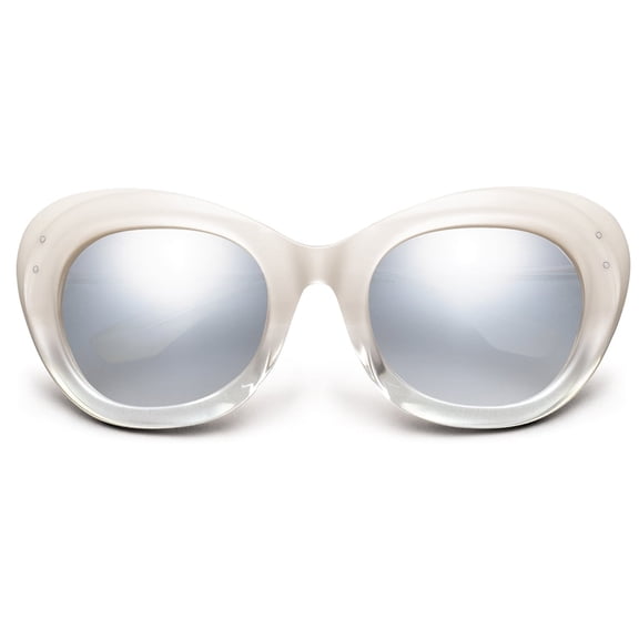 IVI Eyewear Faye Cateye Ivory Fade Frame With Light Grey Lens Sunglasse