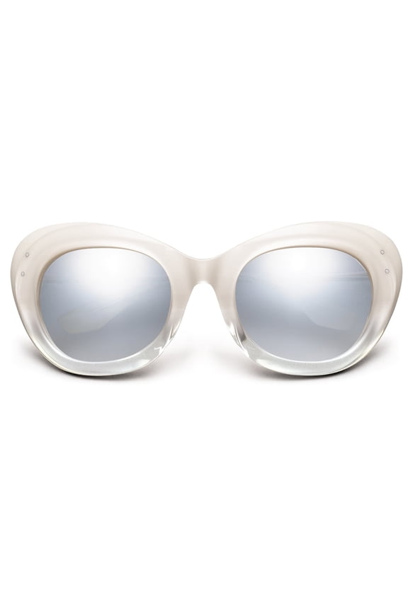 IVI Eyewear Faye Cateye Ivory Fade Frame With Light Grey Lens Sunglasse