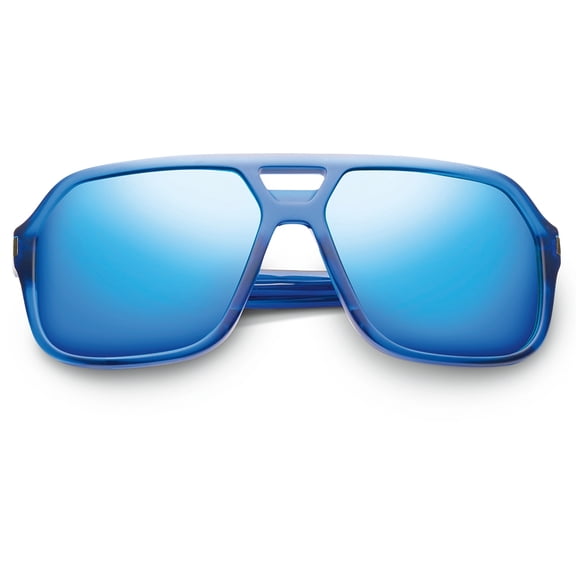 IVI Eyewear Hunter Matte Midway Blue and Antique Brass Framed Sunglasses