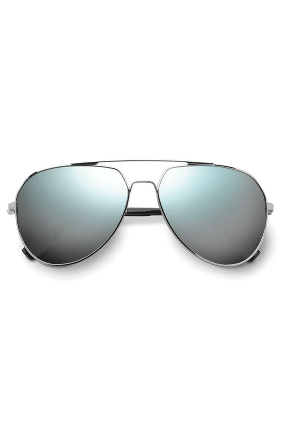 IVI Eyewere BLAKE Chrome-Silver Frame With Blue Chrome Flash Lens Sunglasses
