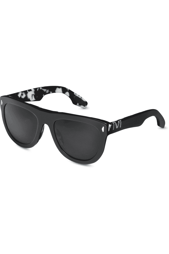Jagger Polished Black & Marble Stone with Grey Lens