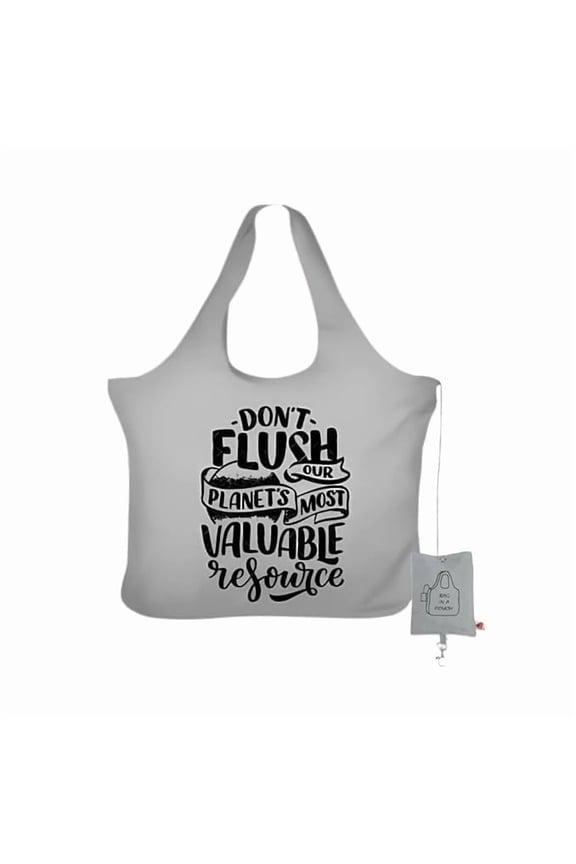 Foldable Eco-Friendly Polyester Shopping Tote – Lightweight & Durable |Gray