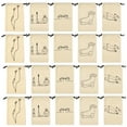 thumbnail image 1 of IVILLAGE Reusable and Washable Pure Cotton Fabric Travel Pouches| Ideal for Earphones, Makeup, Sunglasses, Socks and Toiletries | Pack of 20, 1 of 3