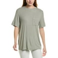 thumbnail image 1 of IVL Collective womens  Rib Boyfriend T-Shirt, xs, Green, 1 of 3