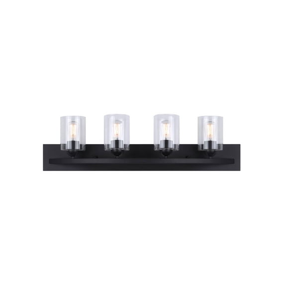 IVL370A04BK-CL Canarm Inc Hampton - 4 Light Bath Vanity-8.5 Inches Tall and 32 Inches Wide