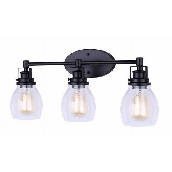 IVL705A03BK Canarm Inc Carson - 3 Light Bath Vanity-10.25 Inches Tall and 7.25 Inches Wide-Metal Finish