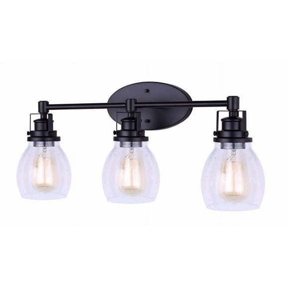 IVL705A03BK Canarm Inc Carson - 3 Light Bath Vanity-10.25 Inches Tall and 7.25 Inches Wide-Metal Finish