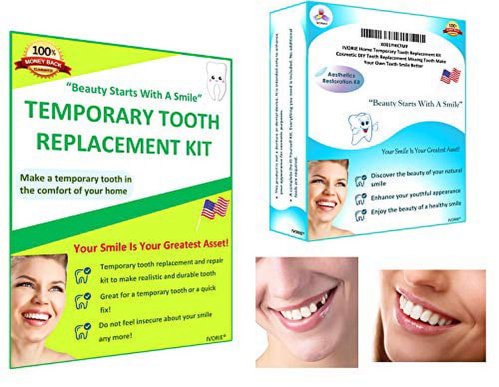 IVORIE Home Temporary Tooth Replacement Kit Cosmetic DIY Teeth Replacement  Missing Tooth Make Your Own Teeth Smile Better 