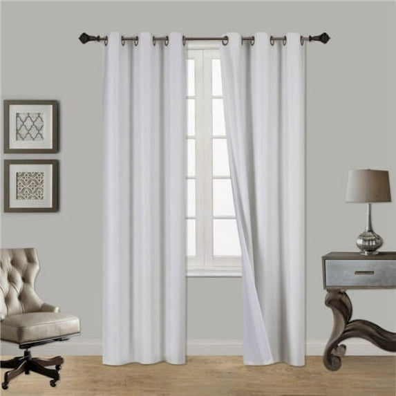 IVORY 1-Piece Noa Solid Blackout Grommet-Top Window Curtain Panel 37" W x 108" L
